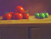tomatoes, green tomatoes, red tomatoes